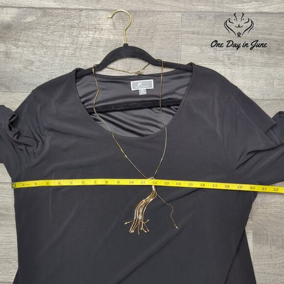 JM Collection 3/4 Ladder Sleeve Mini Dress Size XL - Picture 5 of 7